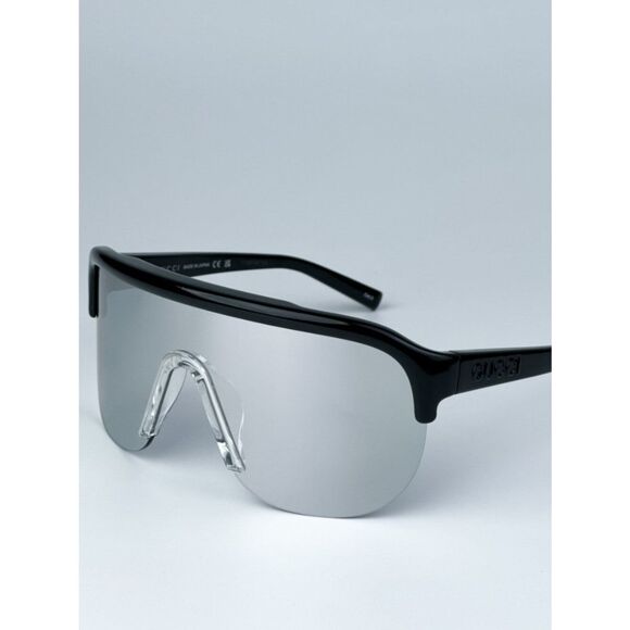 NEW Gucci GG1645S  003 Black Grey Silver Mirrored Unisex Mask Sunglasses main image 2